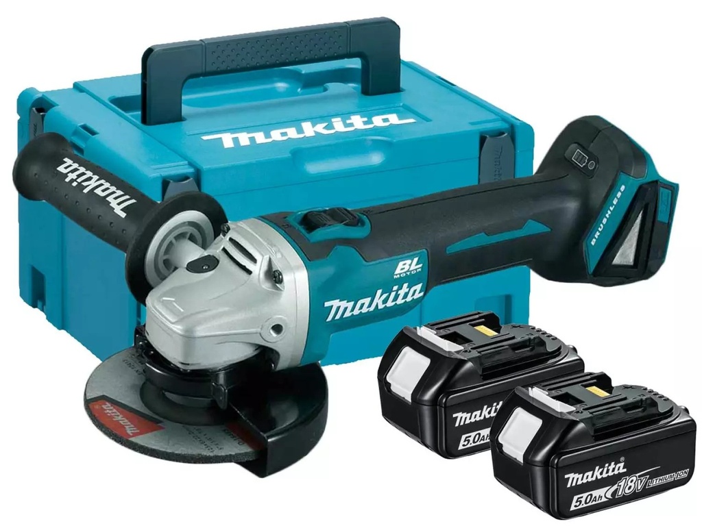 [8271] SLIJPER DGA506RTJ  2x18V 5Ah 125MM    MAKITA [DGA506RTJ]