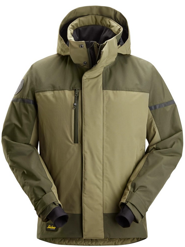 AllroundWork, Veste imperméable isolante KHAKI GREEN taille M