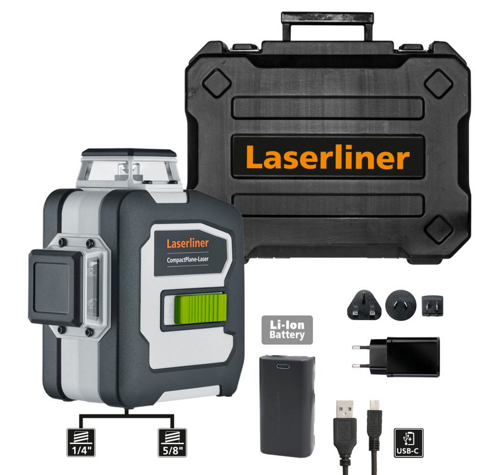 CompactPlane Laser 3G Pro (Vert, Tilt BLE, Li-accu, Étui)